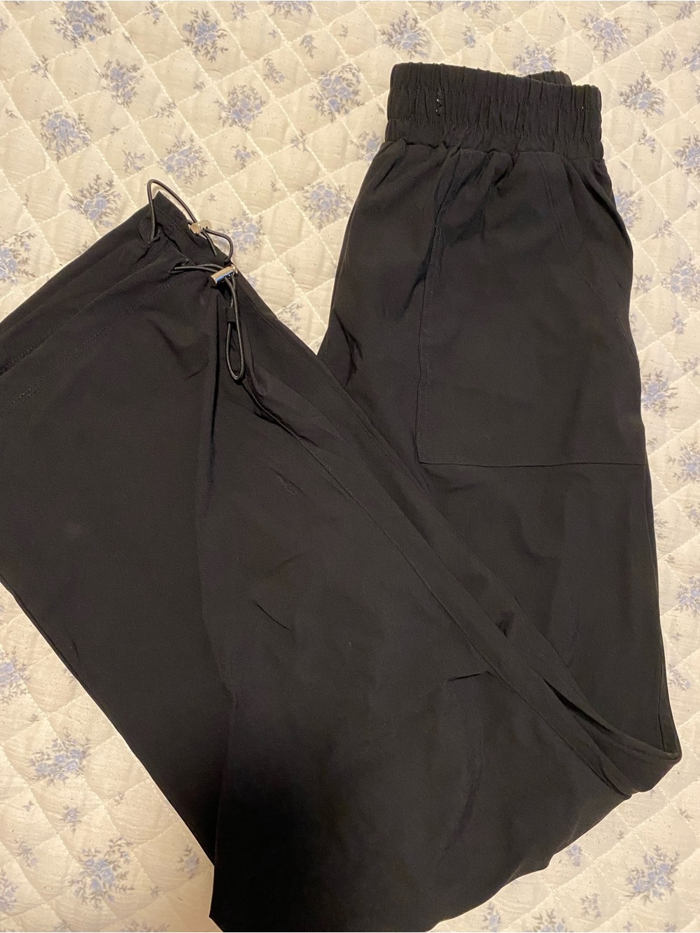 Women’s Black Drawstring Elastic Waist Pants